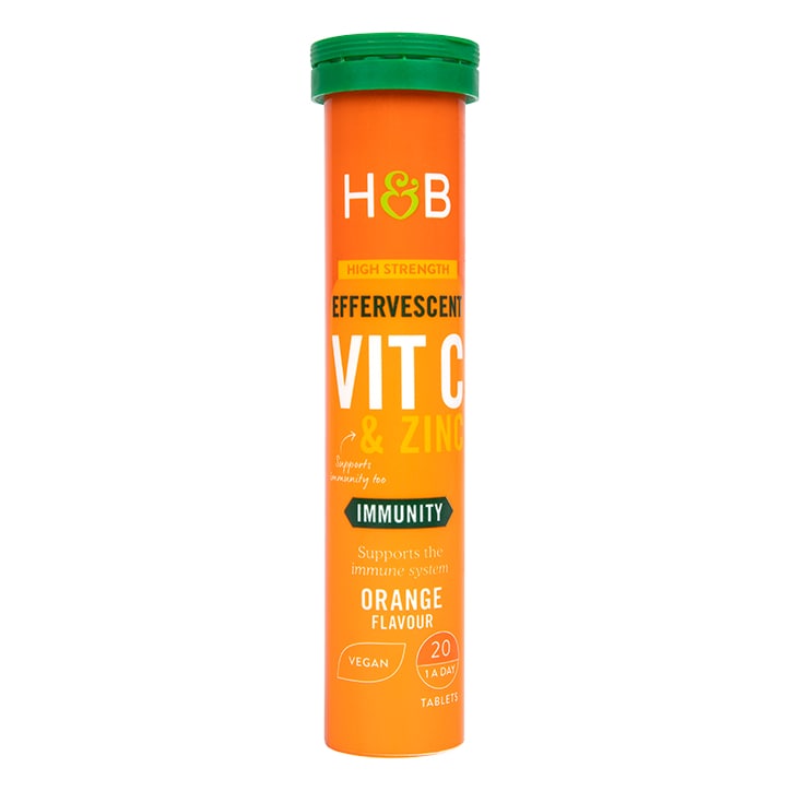 Holland & Barrett High Strength Effervescent Vit C & Zinc 20 Tablets