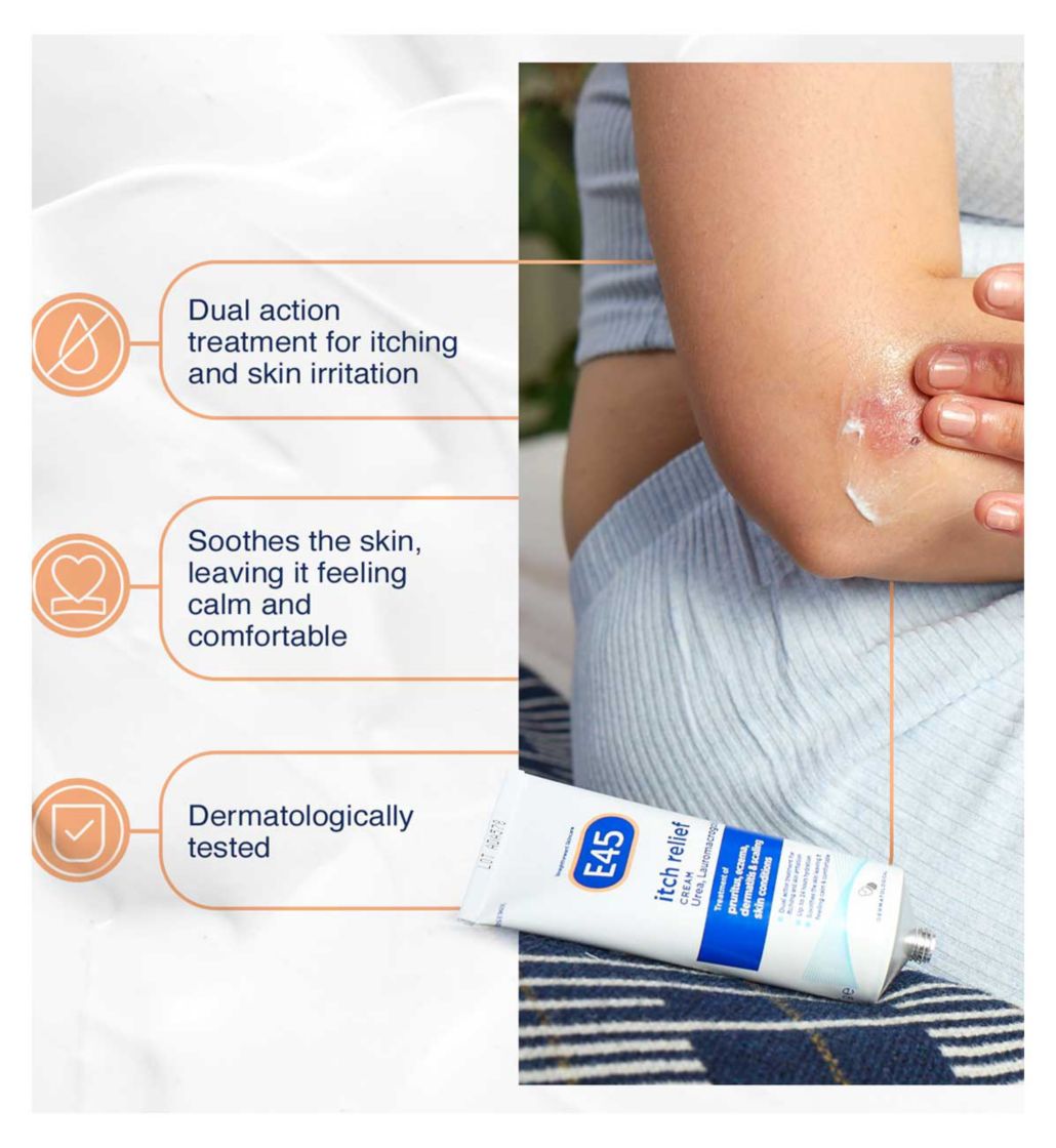 E45 Itch Relief Cream for Itchy, Irritated and Eczema Prone Skin 