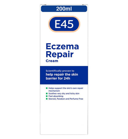 E45 Eczema Repair Cream to Repair Skin Barrier and Soothe Very Dry Skin 