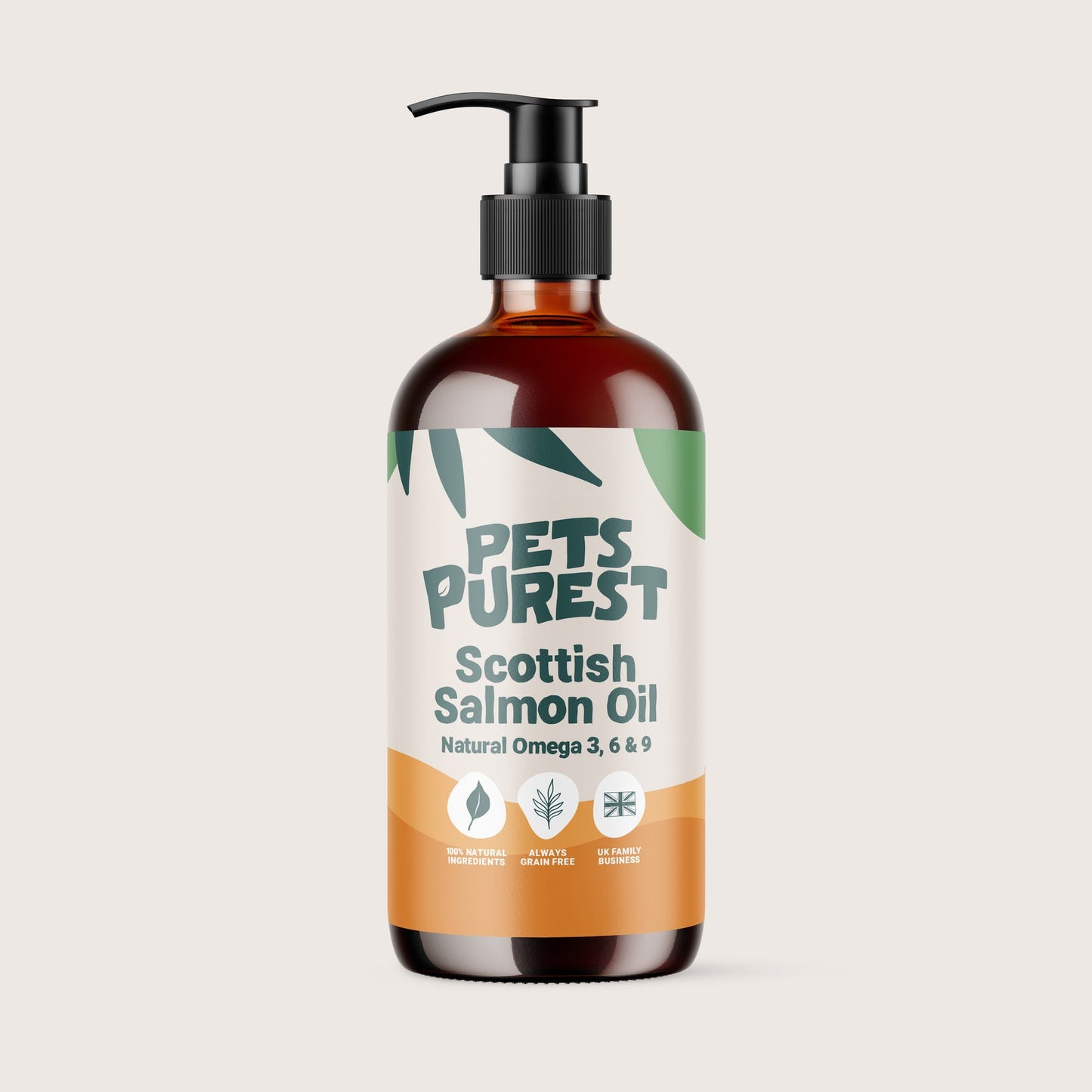 Pets Purest Natural Scottish Salmon Oil for Cats and Dogs